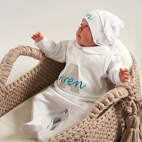 Yeni Doğan İçin Unisex Bebe Yaka Bebek Tulum - 1