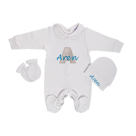 Yeni Doğan İçin Unisex Bebe Yaka Bebek Tulum - 2